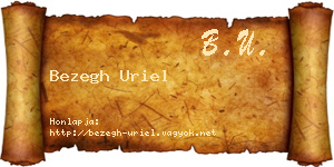 Bezegh Uriel névjegykártya